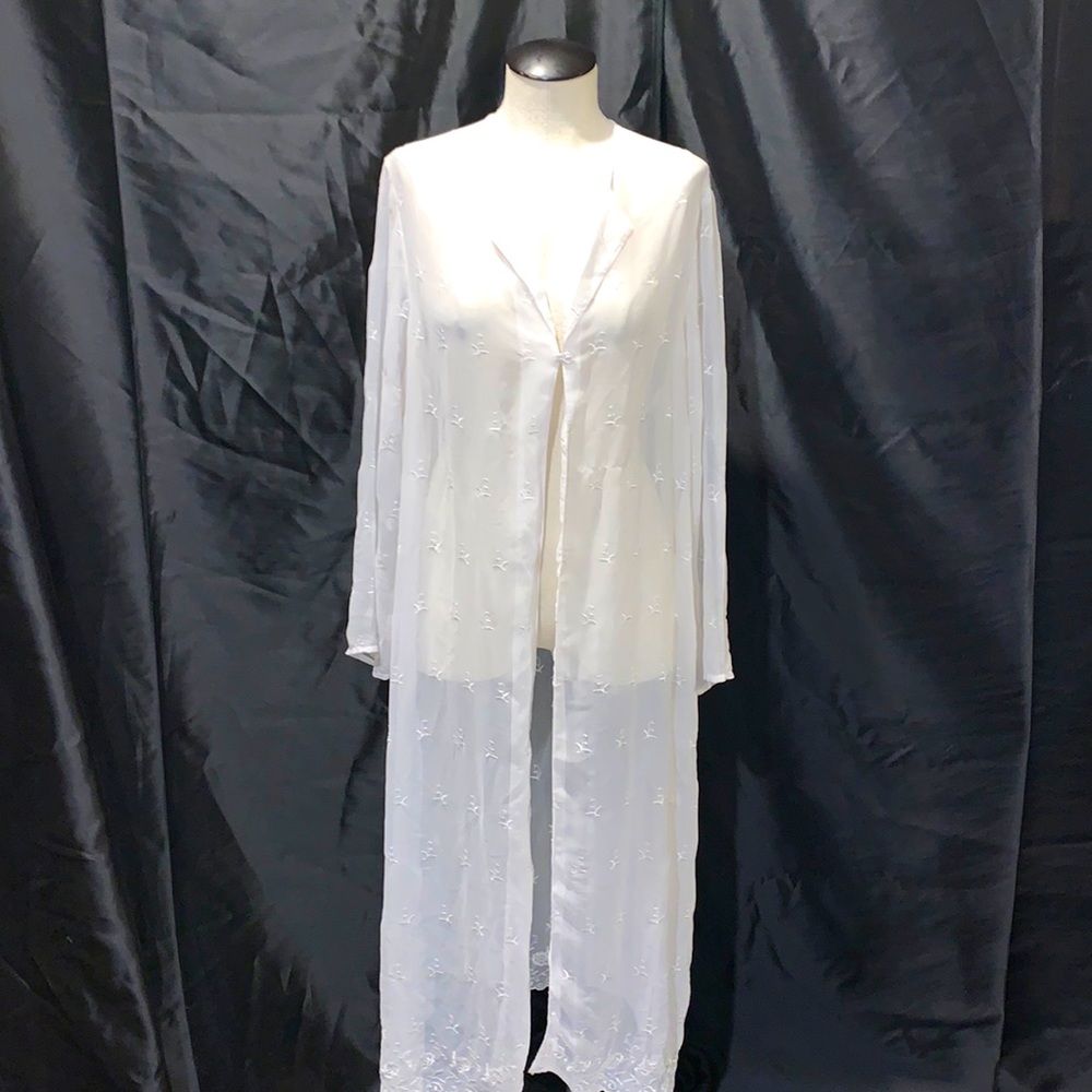 White sheer cover-up